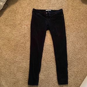 Navy corduroy skinny pants